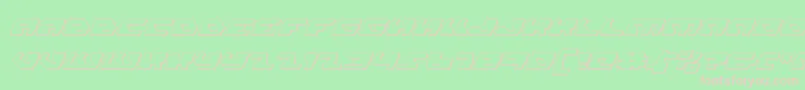Fonte DaedalusShadowItalic – fontes rosa em um fundo verde