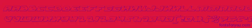 DaedalusShadowItalic Font – Purple Fonts on Red Background