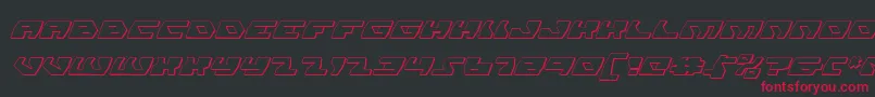 DaedalusShadowItalic Font – Red Fonts on Black Background