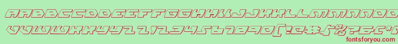 DaedalusShadowItalic Font – Red Fonts on Green Background