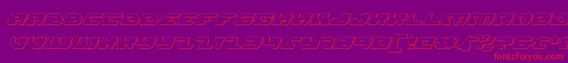 DaedalusShadowItalic Font – Red Fonts on Purple Background