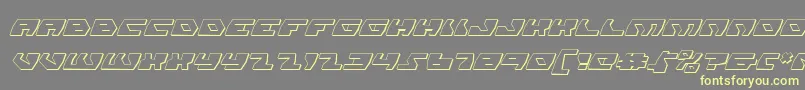 DaedalusShadowItalic Font – Yellow Fonts on Gray Background