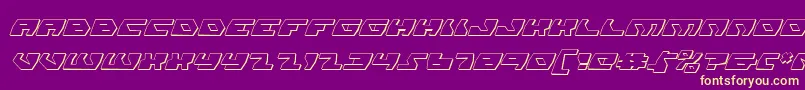 DaedalusShadowItalic Font – Yellow Fonts on Purple Background