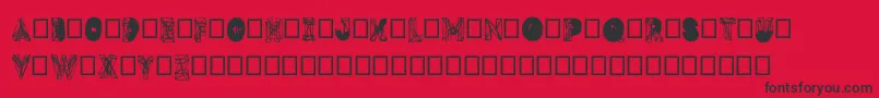 fuente Dmesh – Fuentes Negras Sobre Fondo Rojo