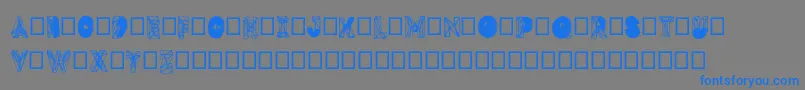 Dmesh Font – Blue Fonts on Gray Background