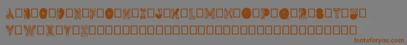 Dmesh-Schriftart – Braune Schriften auf grauem Hintergrund