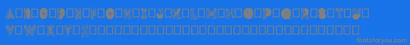 Dmesh Font – Gray Fonts on Blue Background