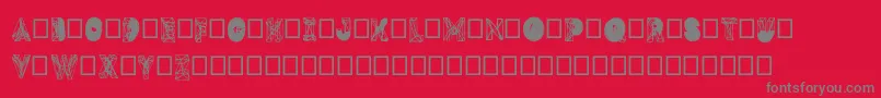 Dmesh Font – Gray Fonts on Red Background