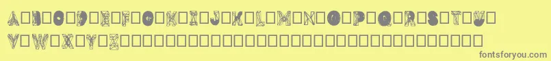 fuente Dmesh – Fuentes Grises Sobre Fondo Amarillo