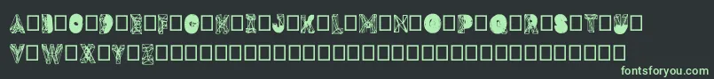 Dmesh Font – Green Fonts on Black Background