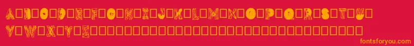 Dmesh Font – Orange Fonts on Red Background