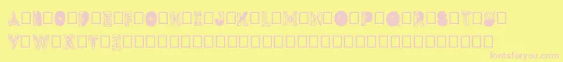 Dmesh Font – Pink Fonts on Yellow Background