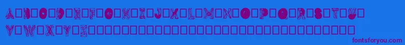 Dmesh Font – Purple Fonts on Blue Background