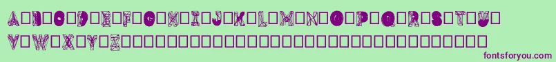 Dmesh Font – Purple Fonts on Green Background