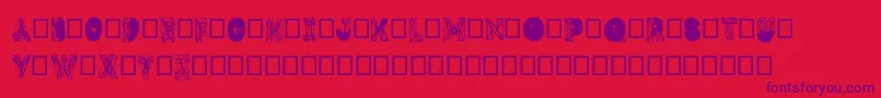 Dmesh-fontti – violetit fontit punaisella taustalla