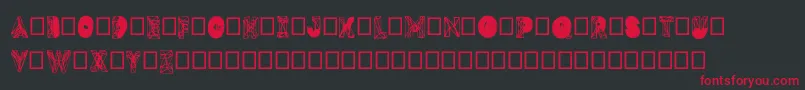 Dmesh Font – Red Fonts on Black Background