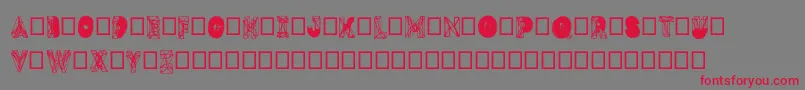 Dmesh Font – Red Fonts on Gray Background