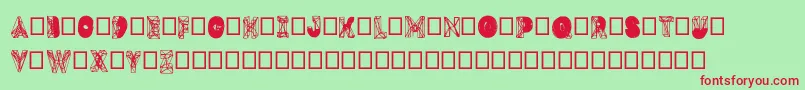 Dmesh Font – Red Fonts on Green Background