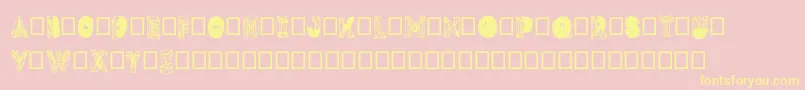Dmesh Font – Yellow Fonts on Pink Background
