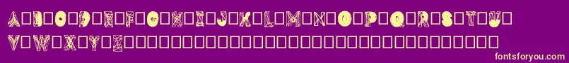 Dmesh Font – Yellow Fonts on Purple Background