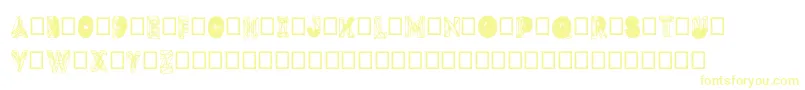 Dmesh Font – Yellow Fonts on White Background