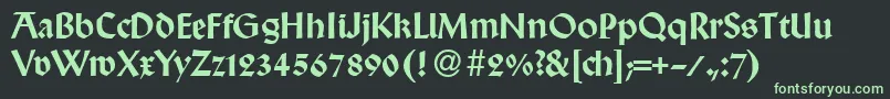 Шрифт WallabyRegular – зелёные шрифты на чёрном фоне