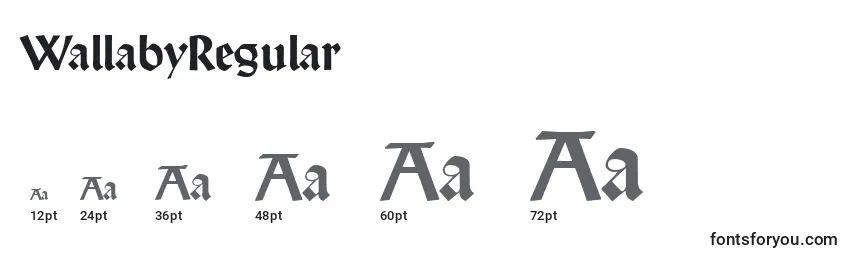 WallabyRegular Font Sizes
