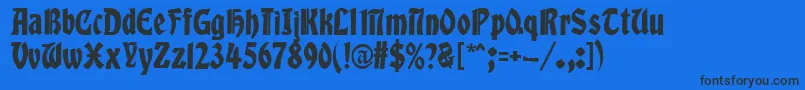 AlberttextBold Font – Black Fonts on Blue Background