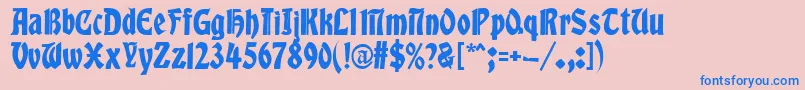 AlberttextBold Font – Blue Fonts on Pink Background