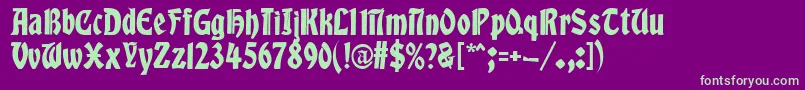 AlberttextBold Font – Green Fonts on Purple Background