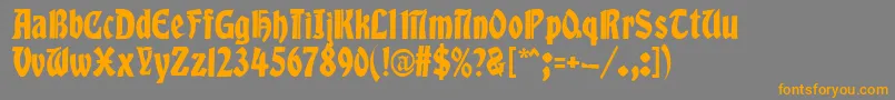 AlberttextBold Font – Orange Fonts on Gray Background