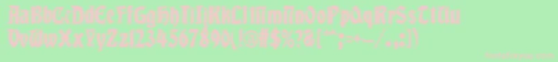 AlberttextBold Font – Pink Fonts on Green Background