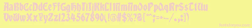 AlberttextBold Font – Pink Fonts on Yellow Background