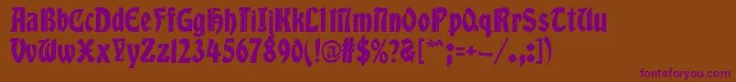 AlberttextBold Font – Purple Fonts on Brown Background
