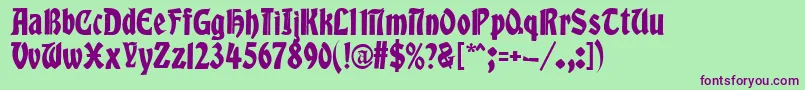 AlberttextBold Font – Purple Fonts on Green Background