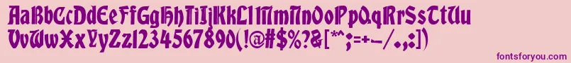 AlberttextBold Font – Purple Fonts on Pink Background