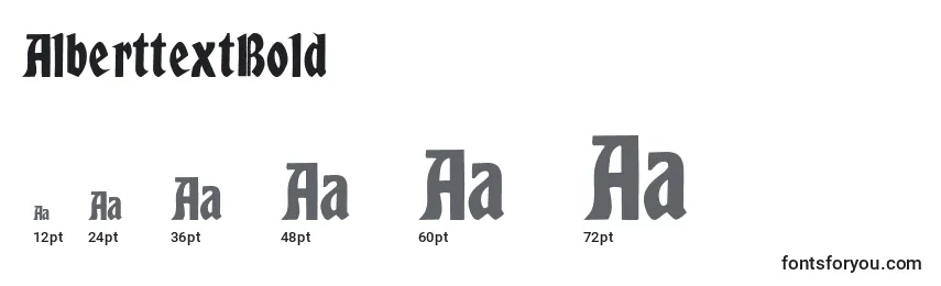AlberttextBold Font Sizes