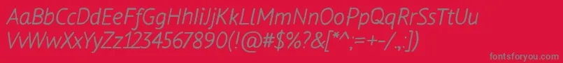 フォントFlow – 赤い背景に灰色の文字