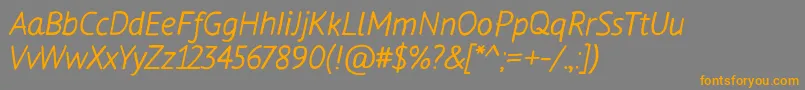 Flow Font – Orange Fonts on Gray Background