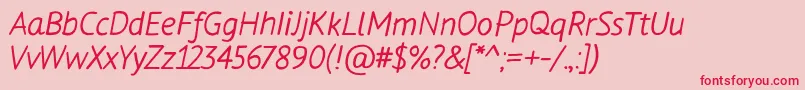 Flow Font – Red Fonts on Pink Background