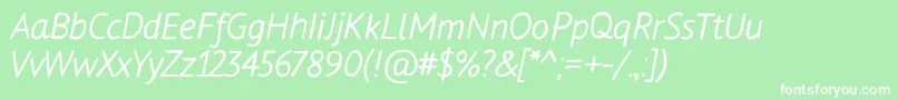 Flow Font – White Fonts on Green Background