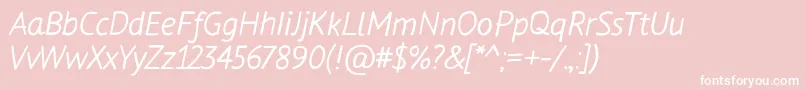 Flow Font – White Fonts on Pink Background