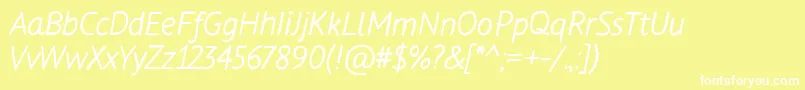 フォントFlow – 黄色い背景に白い文字