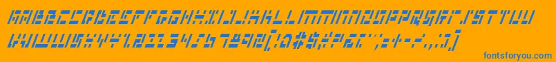 Шрифт Mmanci – синие шрифты на оранжевом фоне