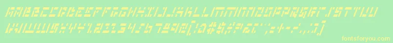 Mmanci Font – Yellow Fonts on Green Background