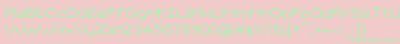 BitKitwide Font – Green Fonts on Pink Background