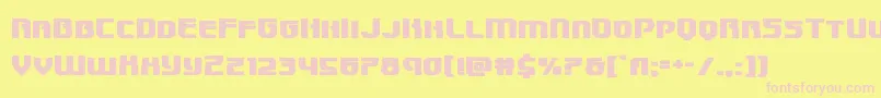 Speedwagonexpand-Schriftart – Rosa Schriften auf gelbem Hintergrund