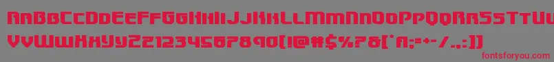 Speedwagonexpand-Schriftart – Rote Schriften auf grauem Hintergrund