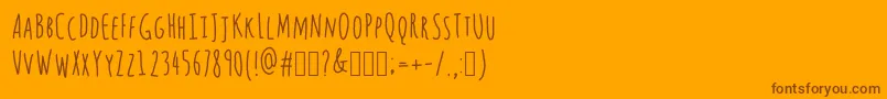Questions Font – Brown Fonts on Orange Background