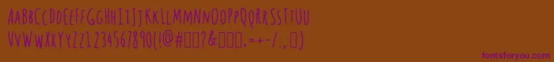 Шрифт Questions – фиолетовые шрифты на коричневом фоне